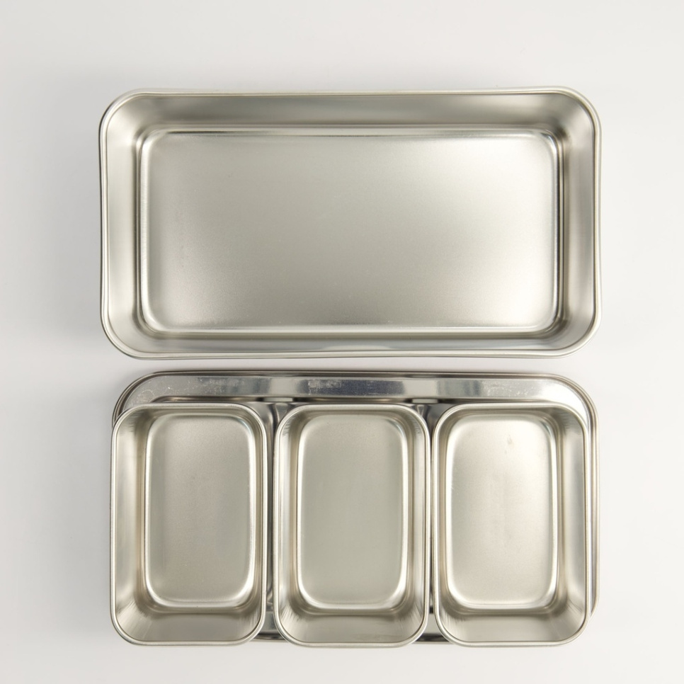 Japanilaiset ruostumattomasta teräksestä valmistetut minilaatikot