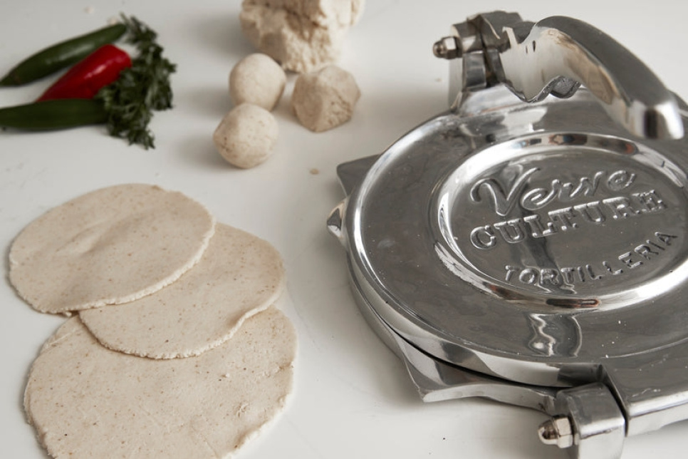Suuri tortillaprässi alumiinista - Verve Culture