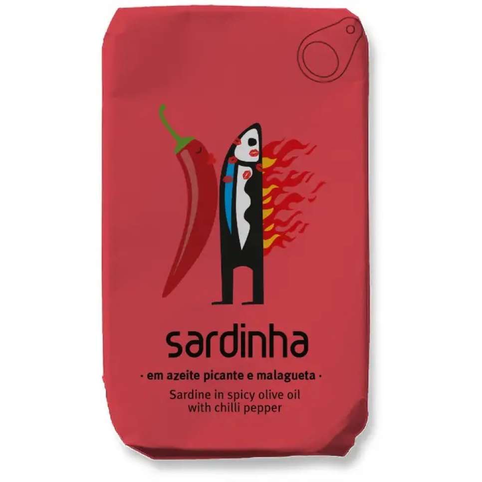 Sardiinit Oliiviöljyssä, Chili, 120 g - Sardinha ryhmässä Ruoanlaitto / Tuontituotteet @ KitchenLab (2253-35976)
