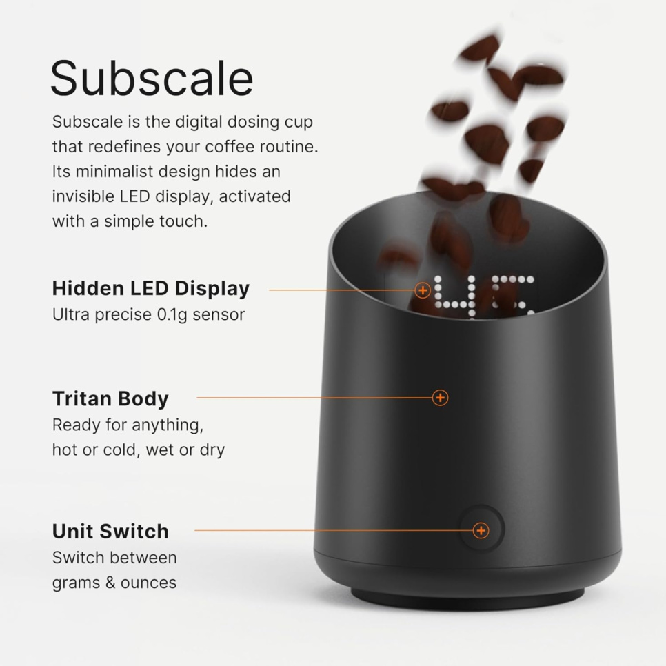 Subminimal SubScale espressovaaka, musta